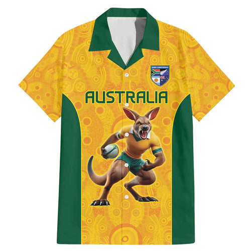 Australia Rugby Custom Family Matching Mermaid Dress and Hawaiian Shirt Glory Be To Wallabies Aboriginal Motif - Aussie Hoodie
