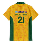 Australia Rugby Custom Family Matching Mermaid Dress and Hawaiian Shirt Glory Be To Wallabies Aboriginal Motif - Aussie Hoodie