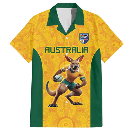 Australia Rugby Custom Family Matching Tank Maxi Dress and Hawaiian Shirt Glory Be To Wallabies Aboriginal Motif - Aussie Hoodie