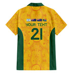 Australia Rugby Custom Hawaiian Shirt Glory Be To Wallabies Aboriginal Motif - Aussie Hoodie