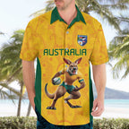 Australia Rugby Custom Hawaiian Shirt Glory Be To Wallabies Aboriginal Motif - Aussie Hoodie