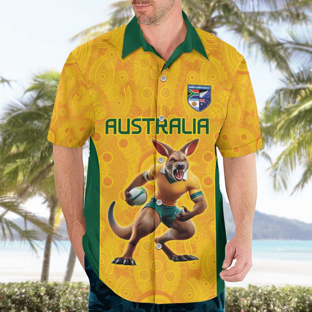 Australia Rugby Custom Hawaiian Shirt Glory Be To Wallabies Aboriginal Motif - Aussie Hoodie