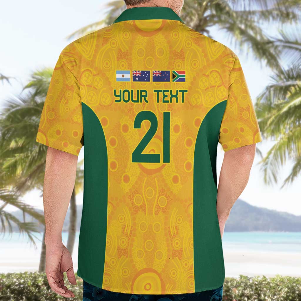 Australia Rugby Custom Hawaiian Shirt Glory Be To Wallabies Aboriginal Motif - Aussie Hoodie