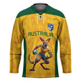 Australia Rugby Custom Hockey Jersey Glory Be To Wallabies Aboriginal Motif - Aussie Hoodie