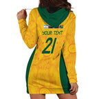 Australia Rugby Custom Hoodie Dress Glory Be To Wallabies Aboriginal Motif - Aussie Hoodie