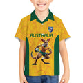 Australia Rugby Custom Kid Hawaiian Shirt Glory Be To Wallabies Aboriginal Motif - Aussie Hoodie