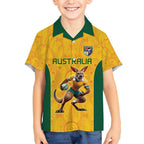 Australia Rugby Custom Kid Hawaiian Shirt Glory Be To Wallabies Aboriginal Motif - Aussie Hoodie