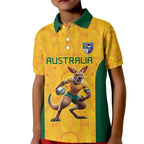 Australia Rugby Custom Kid Polo Shirt Glory Be To Wallabies Aboriginal Motif - Aussie Hoodie