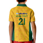Australia Rugby Custom Kid Polo Shirt Glory Be To Wallabies Aboriginal Motif - Aussie Hoodie