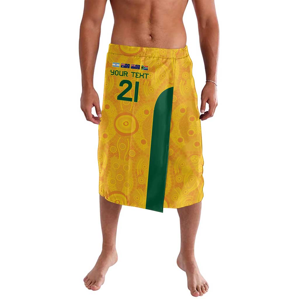 Australia Rugby Custom Lavalava Glory Be To Wallabies Aboriginal Motif - Aussie Hoodie