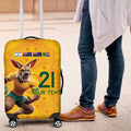 Australia Rugby Custom Luggage Cover Glory Be To Wallabies Aboriginal Motif - Aussie Hoodie