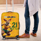 Australia Rugby Custom Luggage Cover Glory Be To Wallabies Aboriginal Motif - Aussie Hoodie