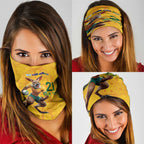 Australia Rugby Custom Neck Gaiter Glory Be To Wallabies Aboriginal Motif - Aussie Hoodie
