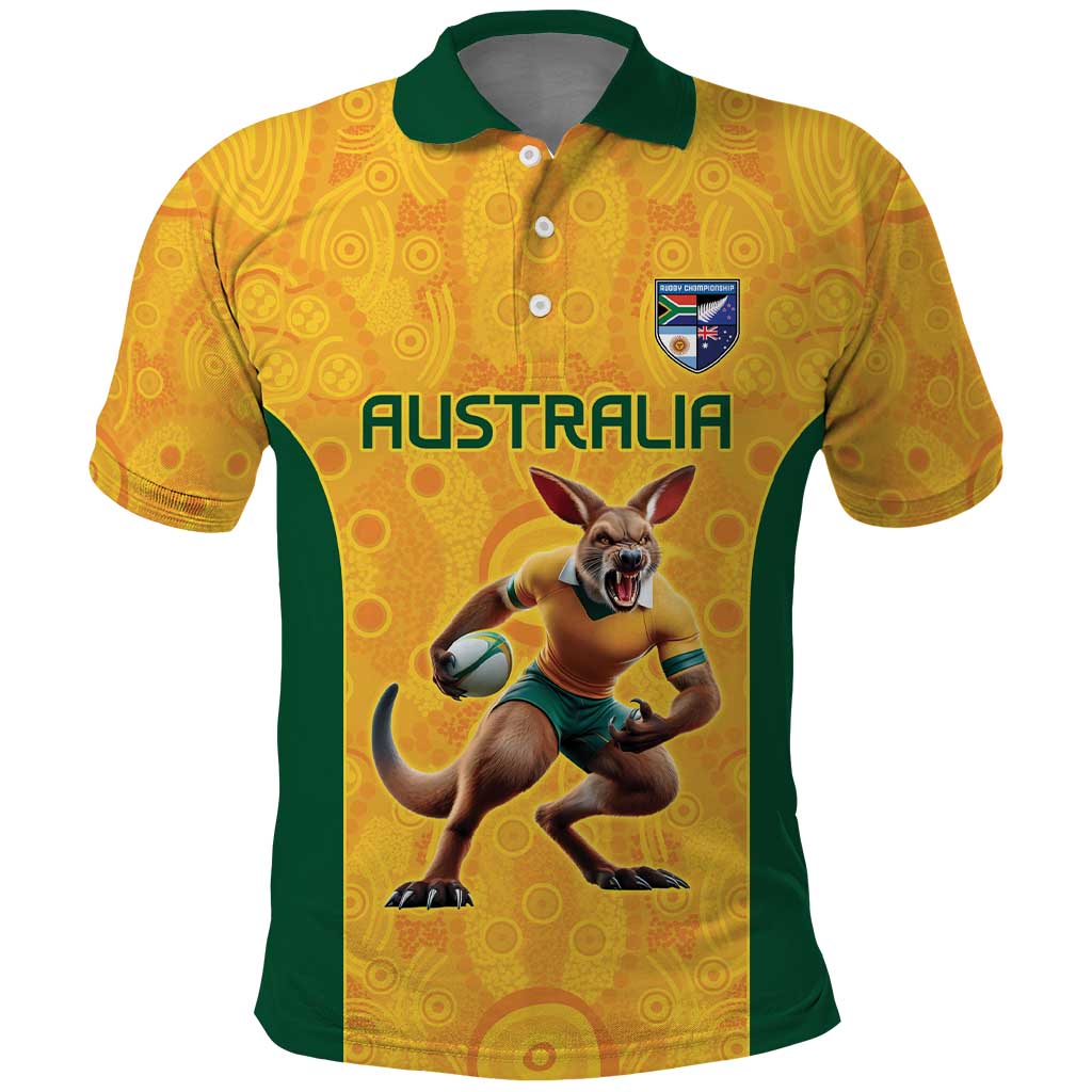 Australia Rugby Custom Polo Shirt Glory Be To Wallabies Aboriginal Motif - Aussie Hoodie
