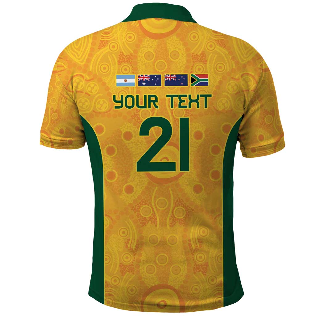 Australia Rugby Custom Polo Shirt Glory Be To Wallabies Aboriginal Motif - Aussie Hoodie