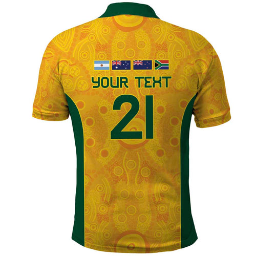 Australia Rugby Custom Polo Shirt Glory Be To Wallabies Aboriginal Motif - Aussie Hoodie