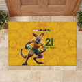 Australia Rugby Custom Rubber Doormat Glory Be To Wallabies Aboriginal Motif - Aussie Hoodie