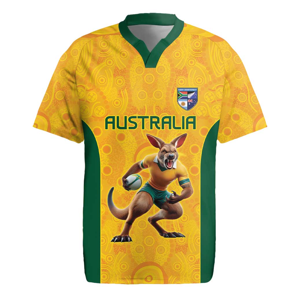 Australia Rugby Custom Rugby Jersey Glory Be To Wallabies Aboriginal Motif - Aussie Hoodie