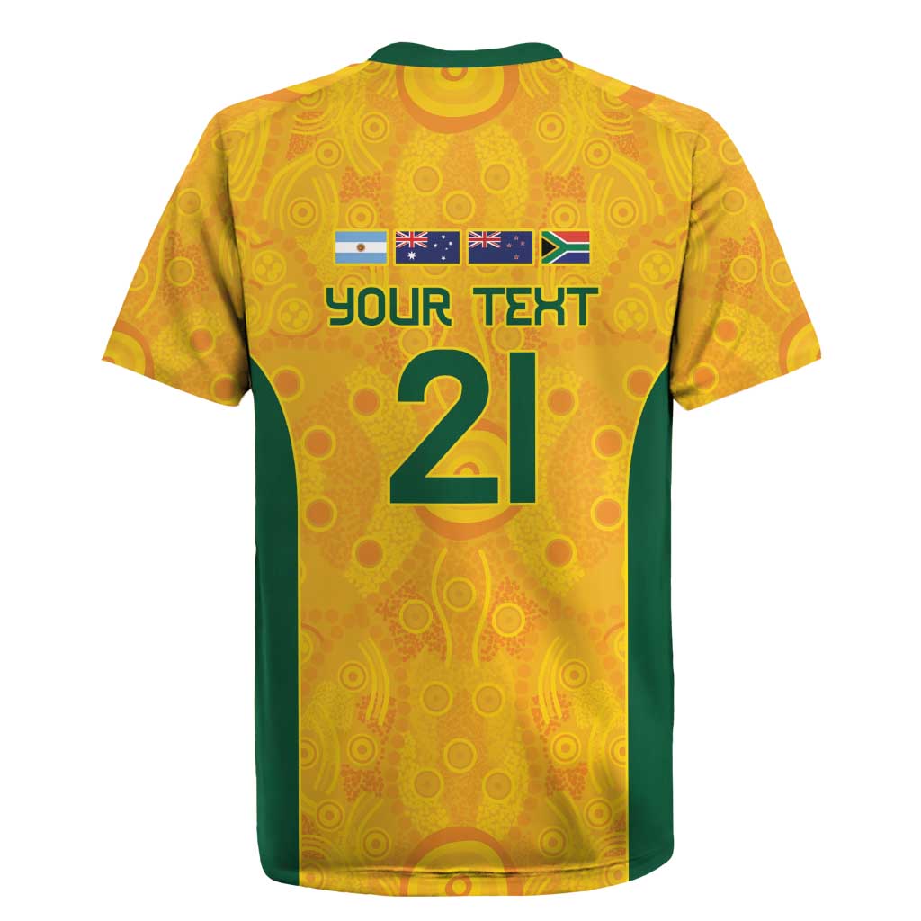Australia Rugby Custom Rugby Jersey Glory Be To Wallabies Aboriginal Motif - Aussie Hoodie