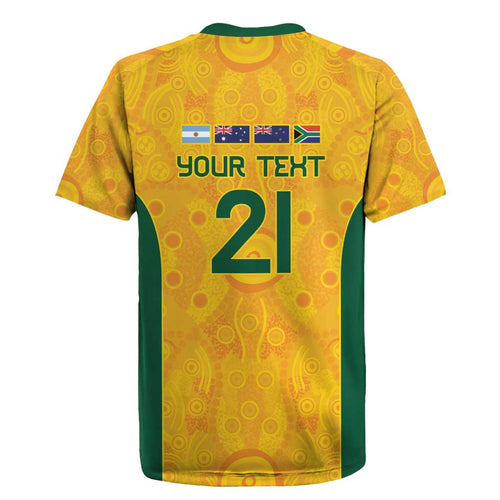 Australia Rugby Custom Rugby Jersey Glory Be To Wallabies Aboriginal Motif - Aussie Hoodie