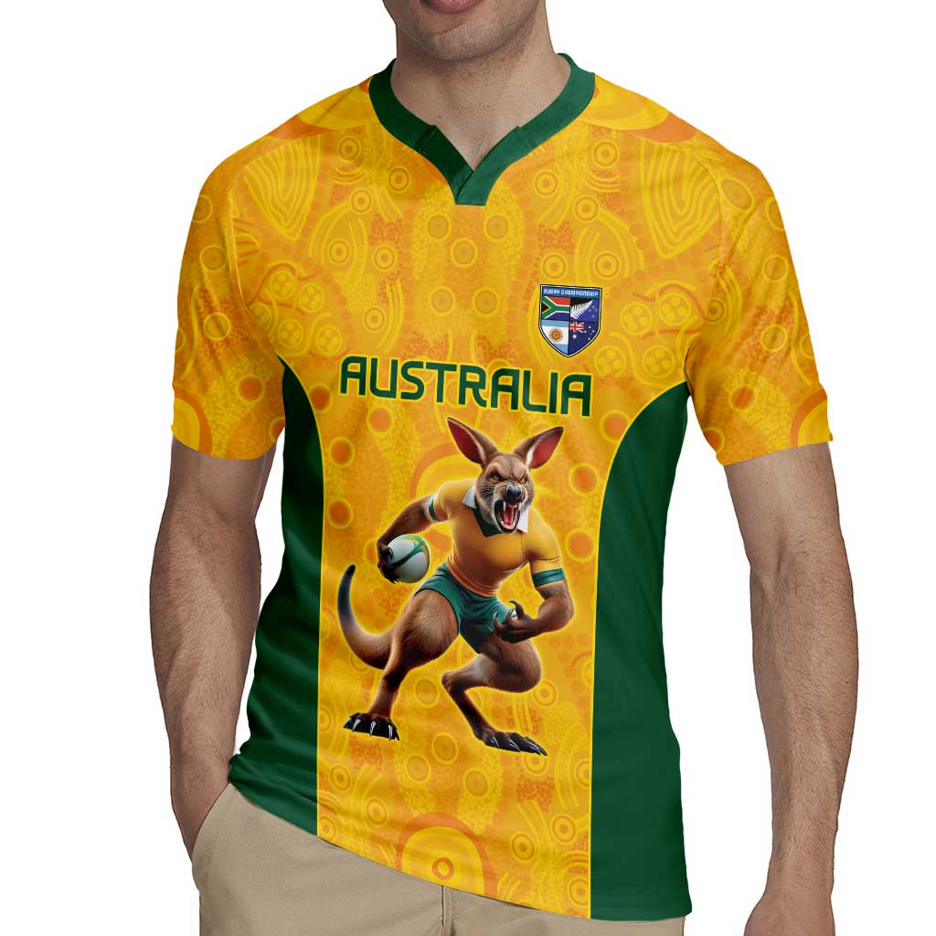 Australia Rugby Custom Rugby Jersey Glory Be To Wallabies Aboriginal Motif - Aussie Hoodie