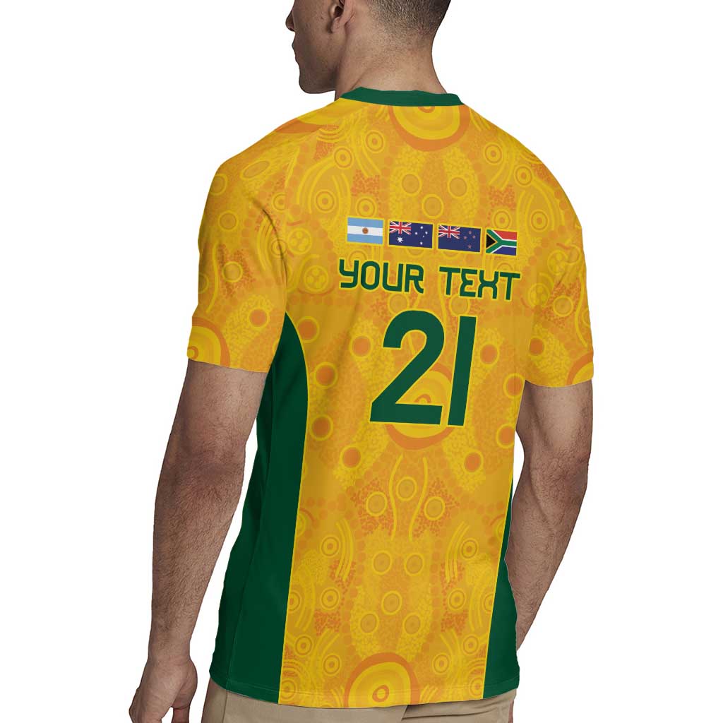 Australia Rugby Custom Rugby Jersey Glory Be To Wallabies Aboriginal Motif - Aussie Hoodie