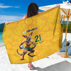 Australia Rugby Custom Sarong Glory Be To Wallabies Aboriginal Motif - Aussie Hoodie