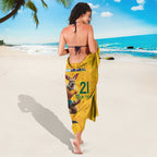 Australia Rugby Custom Sarong Glory Be To Wallabies Aboriginal Motif - Aussie Hoodie