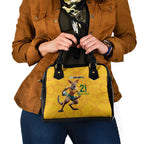 Australia Rugby Custom Shoulder Handbag Glory Be To Wallabies Aboriginal Motif - Aussie Hoodie