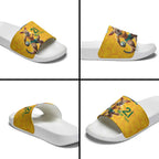 Australia Rugby Custom Slide Sandals Glory Be To Wallabies Aboriginal Motif - Aussie Hoodie