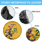 Australia Rugby Custom Spare Tire Cover Glory Be To Wallabies Aboriginal Motif - Aussie Hoodie
