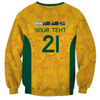 Australia Rugby Custom Sweatshirt Glory Be To Wallabies Aboriginal Motif - Aussie Hoodie