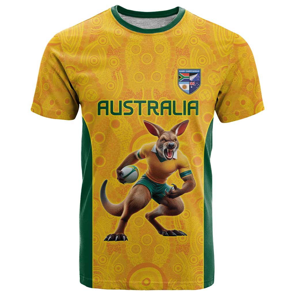 Australia Rugby Custom T Shirt Glory Be To Wallabies Aboriginal Motif - Aussie Hoodie