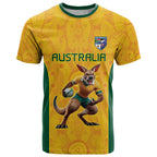 Australia Rugby Custom T Shirt Glory Be To Wallabies Aboriginal Motif - Aussie Hoodie