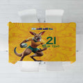 Australia Rugby Custom Tablecloth Glory Be To Wallabies Aboriginal Motif - Aussie Hoodie