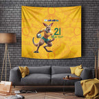 Australia Rugby Custom Tapestry Glory Be To Wallabies Aboriginal Motif - Aussie Hoodie