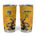 Australia Rugby Custom Tumbler Cup Glory Be To Wallabies Aboriginal Motif - Aussie Hoodie