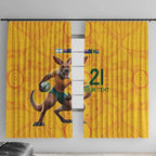 Australia Rugby Custom Window Curtain Glory Be To Wallabies Aboriginal Motif - Aussie Hoodie