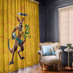 Australia Rugby Custom Window Curtain Glory Be To Wallabies Aboriginal Motif - Aussie Hoodie
