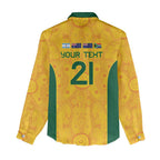Australia Rugby Custom Women Casual Shirt Glory Be To Wallabies Aboriginal Motif - Aussie Hoodie