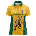 Australia Rugby Custom Women Polo Shirt Glory Be To Wallabies Aboriginal Motif - Aussie Hoodie