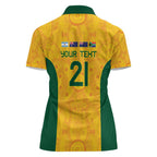 Australia Rugby Custom Women Polo Shirt Glory Be To Wallabies Aboriginal Motif - Aussie Hoodie
