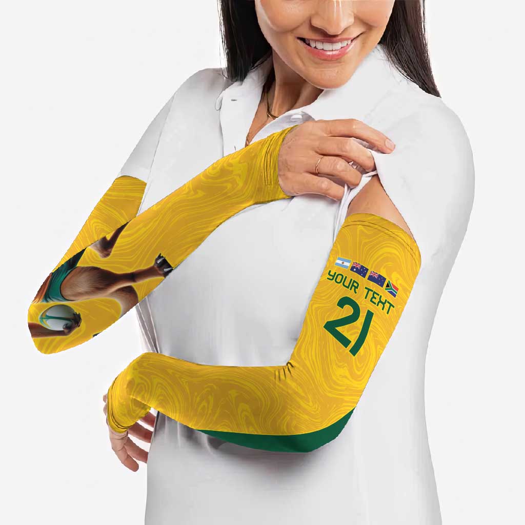 Australia Rugby Custom Arm Sleeves Glory Be To Wallabies Simple Pattern - Aussie Hoodie