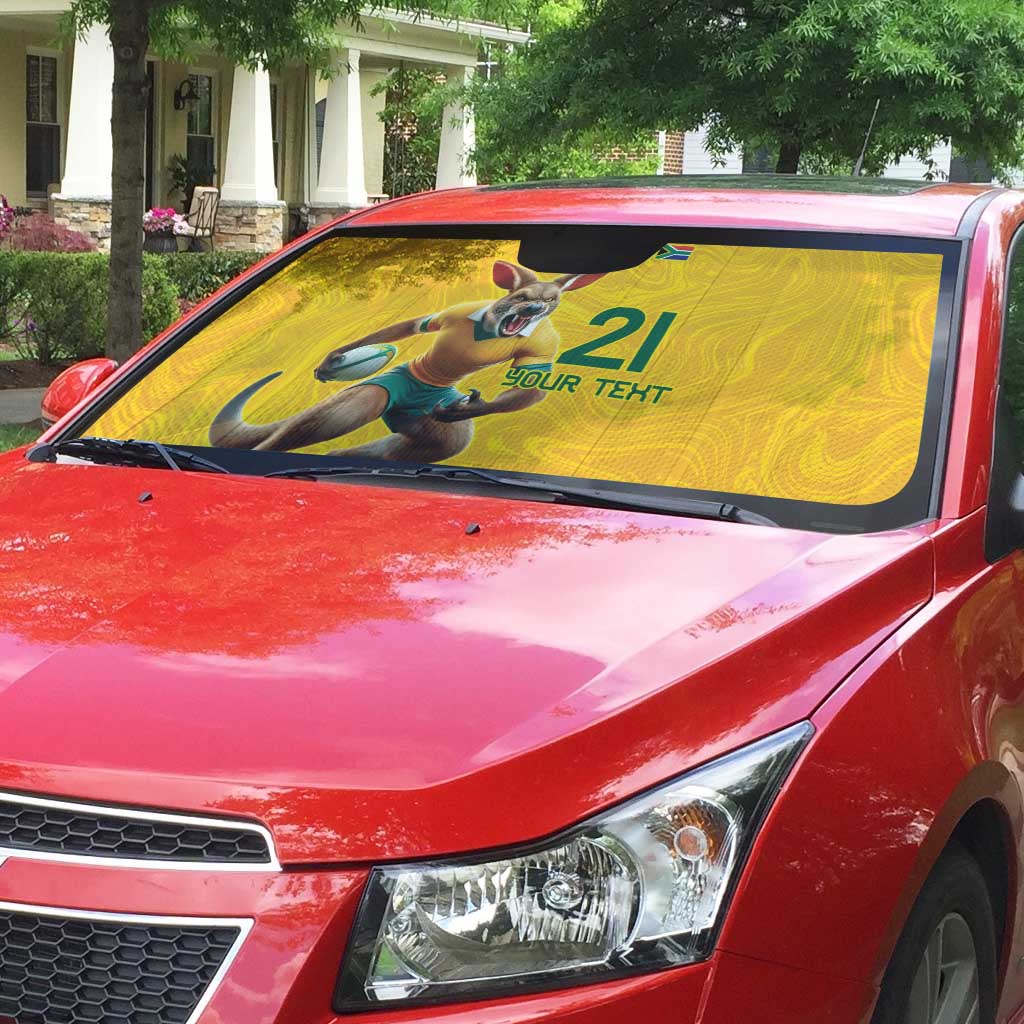 Australia Rugby Custom Auto Sun Shade Glory Be To Wallabies Simple Pattern - Aussie Hoodie