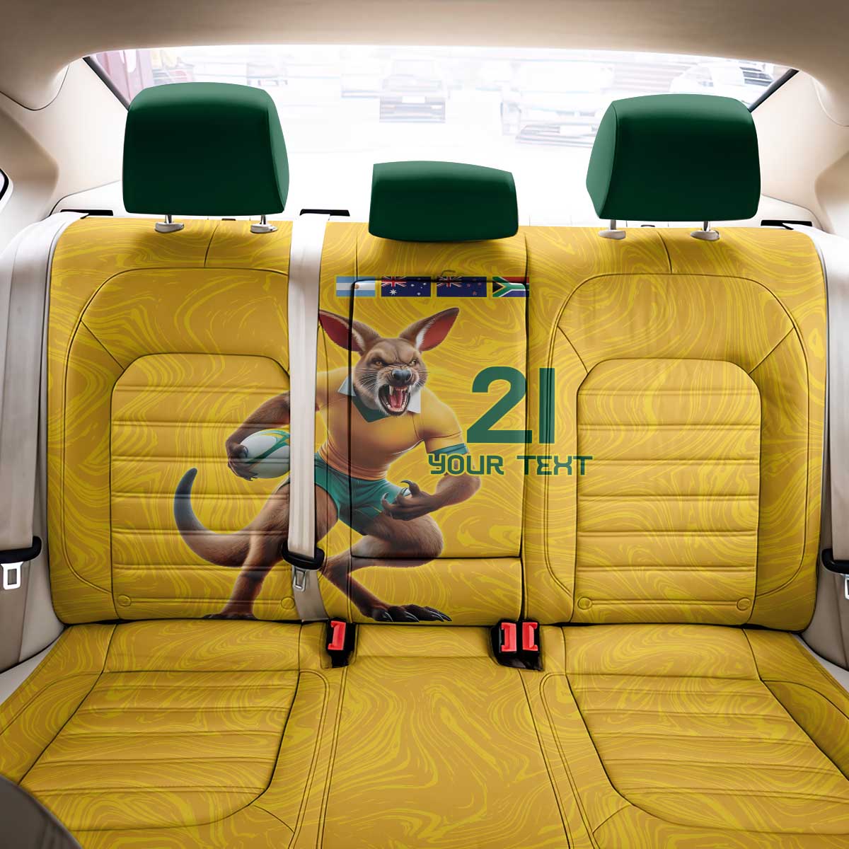 Australia Rugby Custom Back Car Seat Cover Glory Be To Wallabies Simple Pattern - Aussie Hoodie