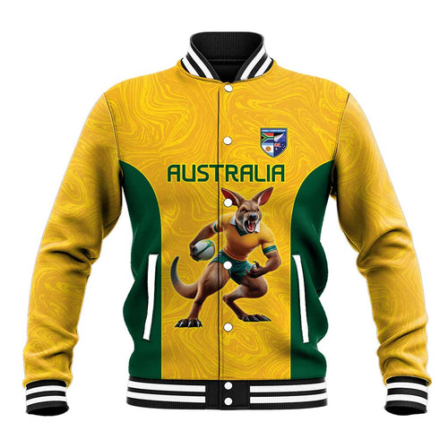 Australia Rugby Custom Baseball Jacket Glory Be To Wallabies Simple Pattern - Aussie Hoodie