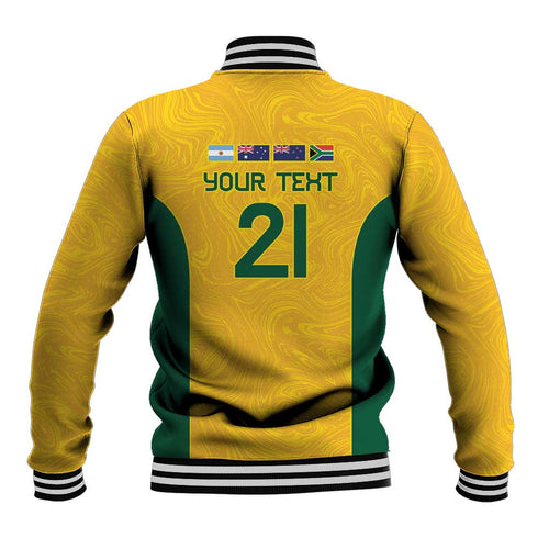 Australia Rugby Custom Baseball Jacket Glory Be To Wallabies Simple Pattern - Aussie Hoodie