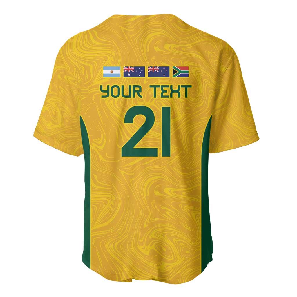 Australia Rugby Custom Baseball Jersey Glory Be To Wallabies Simple Pattern - Aussie Hoodie
