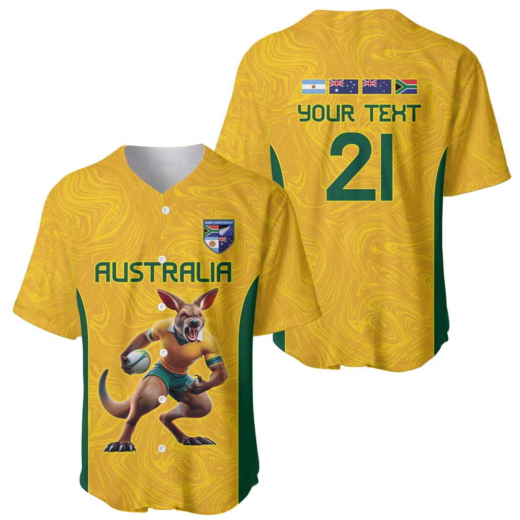 Australia Rugby Custom Baseball Jersey Glory Be To Wallabies Simple Pattern - Aussie Hoodie
