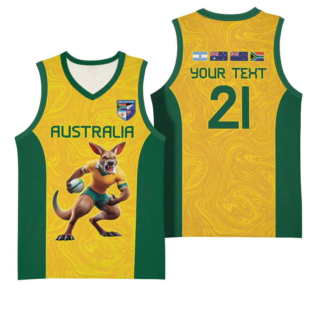 Australia Rugby Custom Basketball Jersey Glory Be To Wallabies Simple Pattern - Aussie Hoodie